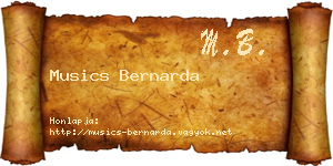 Musics Bernarda névjegykártya